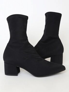 Vagabond Black Stretch Sock Ankle Boots